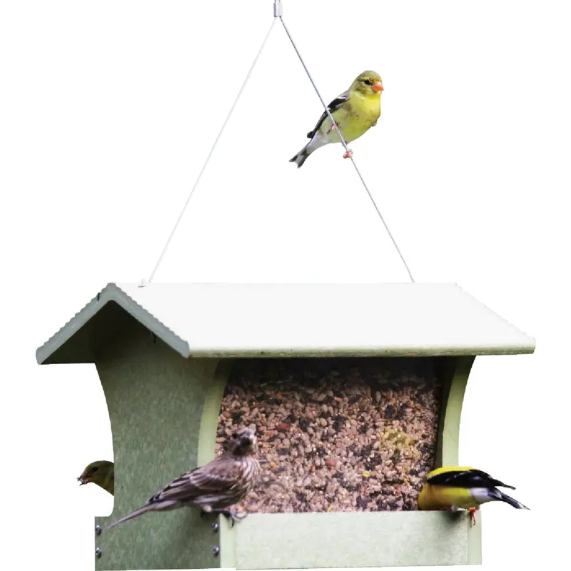 Bird'S Choice Eco-Friendly Green Plastic 3-Quart Hopper Bird Feeder 1