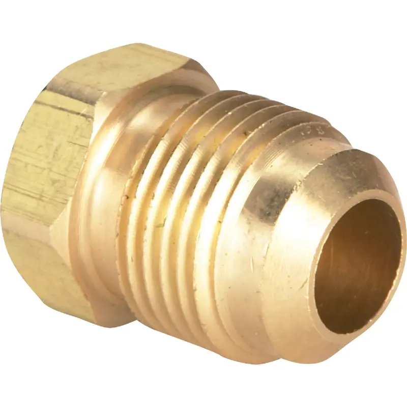 Brass 1/2-Inch Low-Lead Flare Plug For Plumbing Applications 1