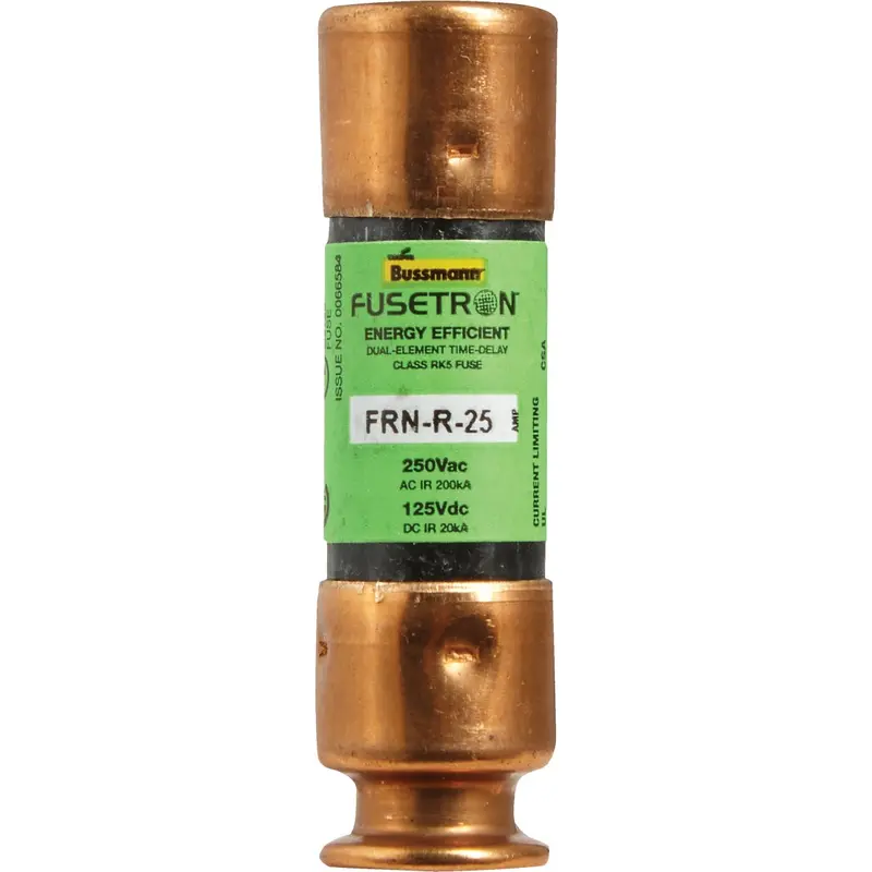 Bussmann Frn-R Heavy-Duty Time-Delay Cartridge Fuse – 25 Amp, Industrial Grade 1