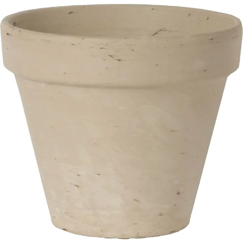 Ceramo Basalt Clay Flower Pot – 5.25" H × 6" Diameter, Matte White Finish 1