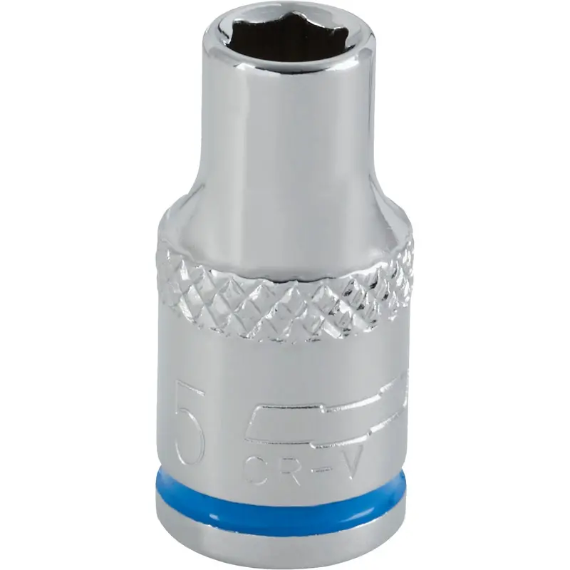 Channellock 1/4" Drive 5 Mm Shallow 6-Point Metric Socket – Compact Socket For Tight Spaces 1