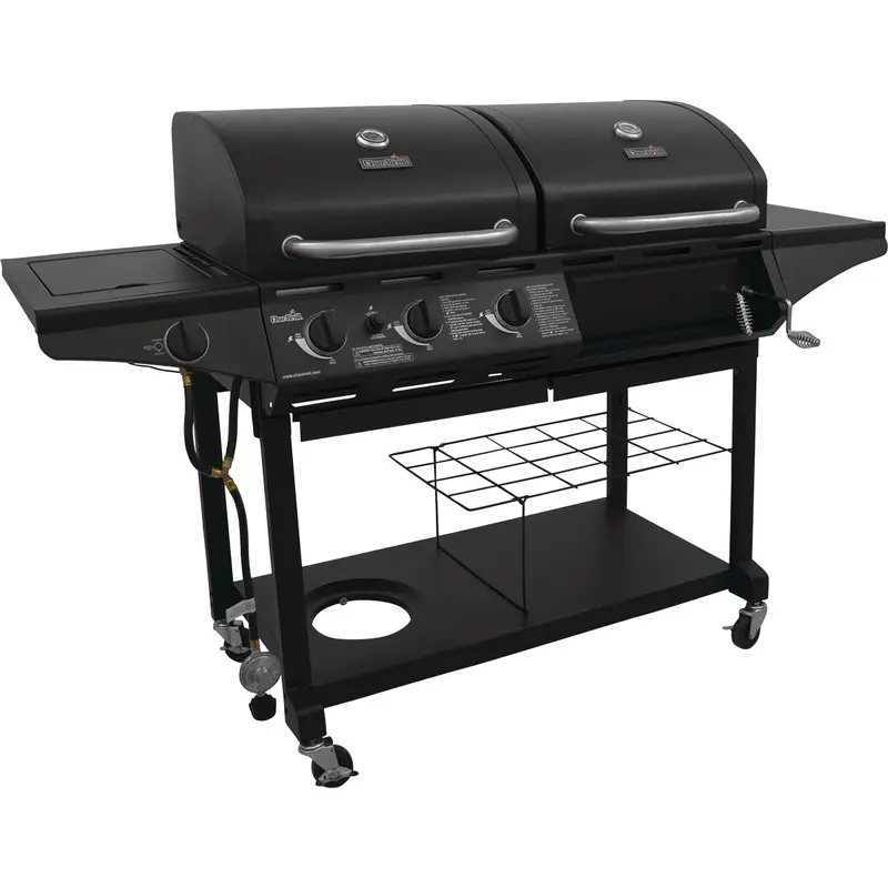 Char-Broil 3-Burner Hybrid Grill: Charcoal + Lp Gas With Side Burner 1