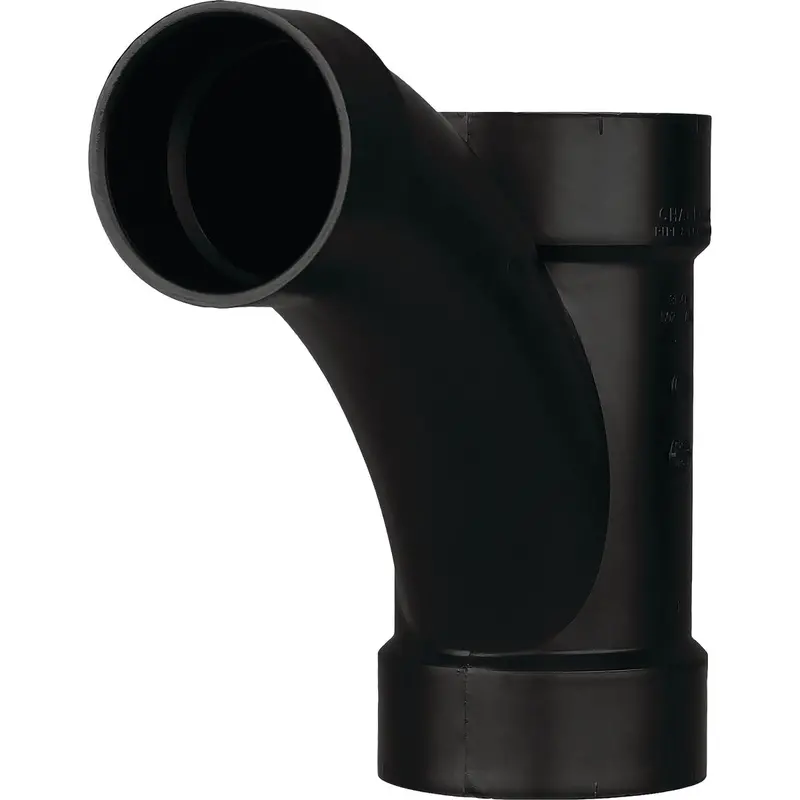 Charlotte Pipe Abs Reducing Wye – 4-Inch X 4-Inch X 3-Inch Hub-To-Hub Long Turn 1