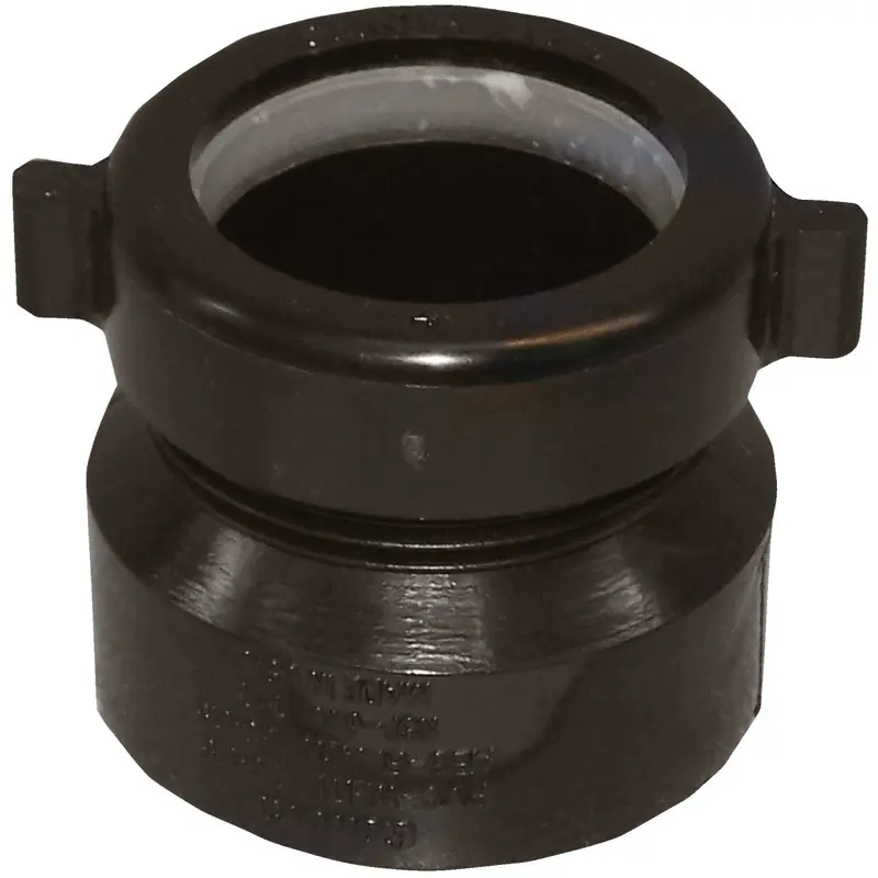 Charlotte Pipe Abs Waste Adapter – 1-1/2" Hub To Tubular Black Abs (Fits 1-1/4" Or 1-1/2") 1