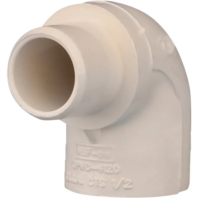 Charlotte Pipe Cpvc Street Elbow – 1/2" Slip X Slip, 90-Degree Angle (1/4 Bend) 1