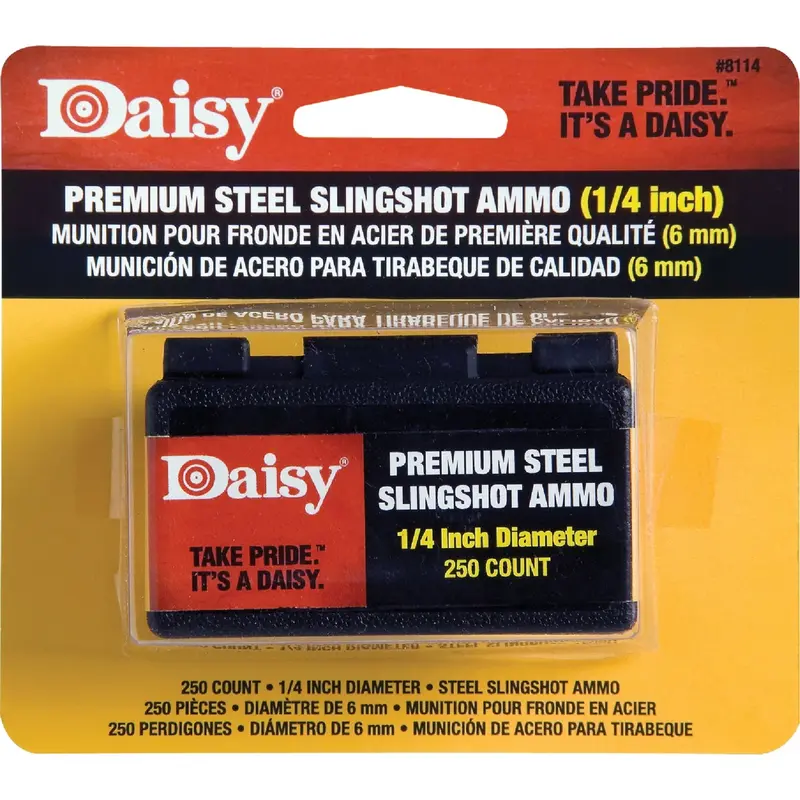 Daisy Premium Steel Slingshot Ammo – 1/4-Inch Diameter (250 Count) 1
