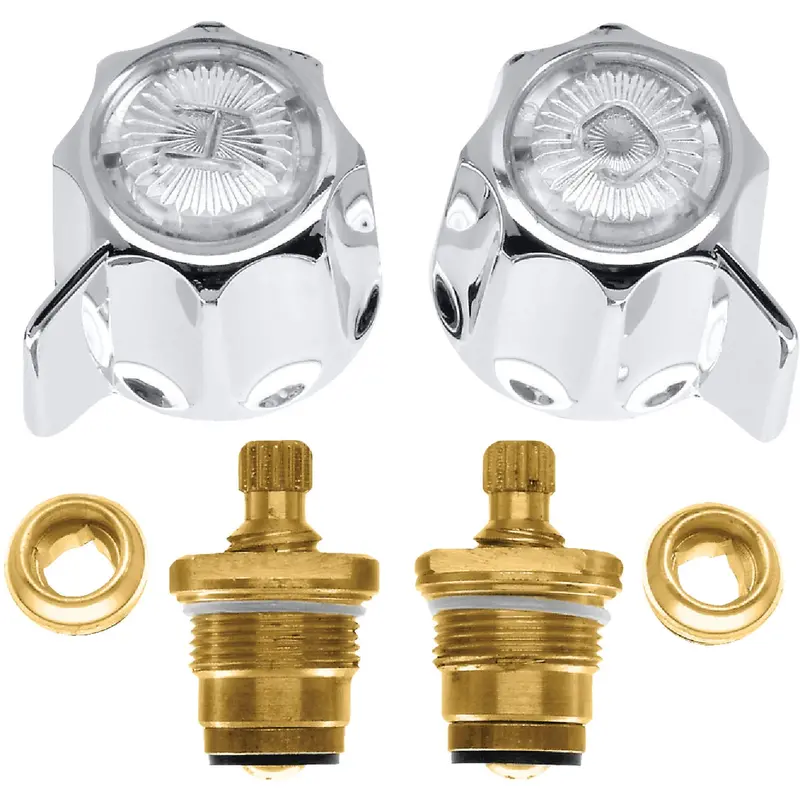 Danco Hot & Cold Faucet Stem Repair Kit – Includes 1B-2H And 1B-2C Brass Valve Components 1