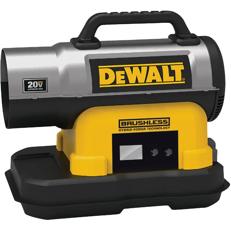 Dewalt Cordless Forced-Air Heater – 90,000 Btu, Dual-Fuel (Kerosene/Diesel), Brushless Lithium-Ion 1