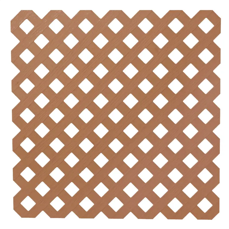 Dimensions Redwood Vinyl Privacy Lattice Panel – 4 Ft W X 8 Ft L X 3/16 In Thick 1