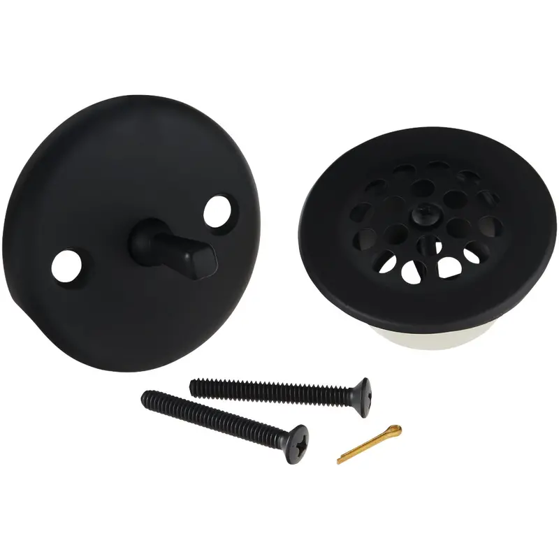Do It Best Matte Black Bath Drain Trim Kit – Includes Trip Lever Assembly For Modern Fixtures 1
