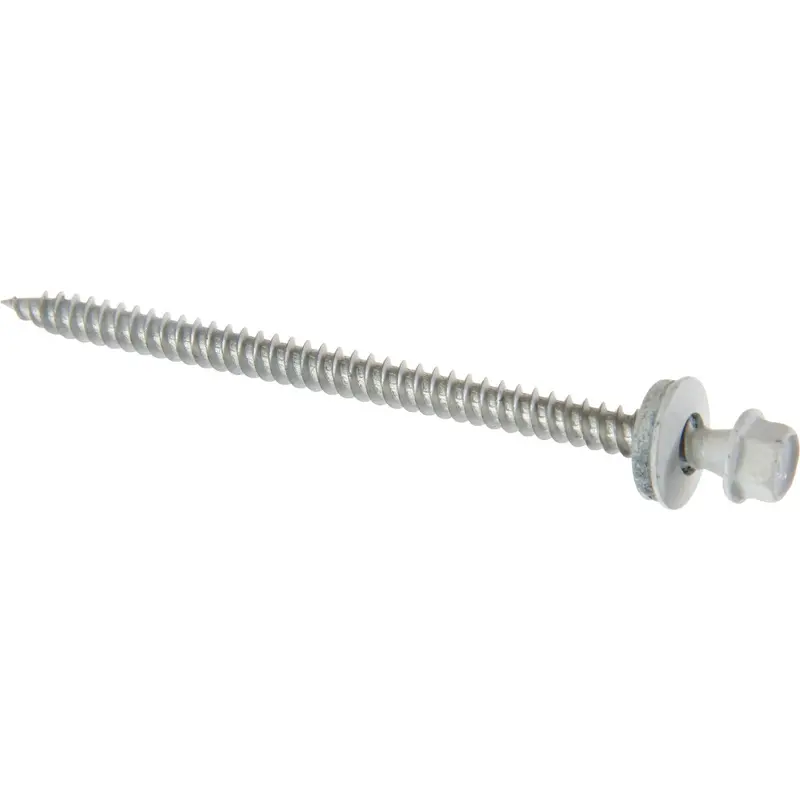Do It Brand Hex Washer-Head Framing Screws – #9 X 2", White Coated, 250-Count Pack 1