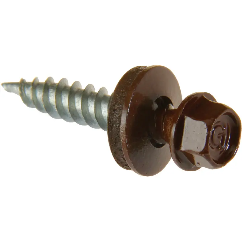 Do It Hex-Washered Framing Screw – #9 × 1-1/2", Brown Finish, 250 Count 1