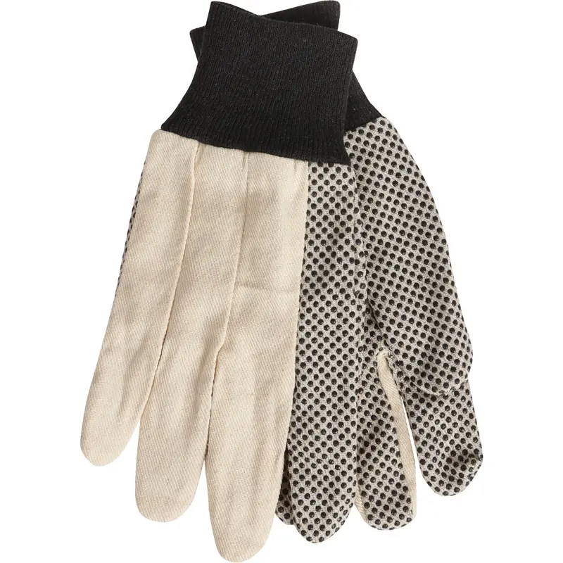 Do It Men’S Large Work Gloves With Pvc Grip And Cotton Canvas Construction 1