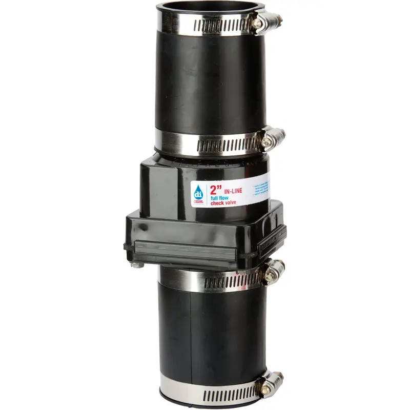 Drainage Industries Abs Sump Pump Check Valve – 2-Inch In-Line Thermoplastic Design 1