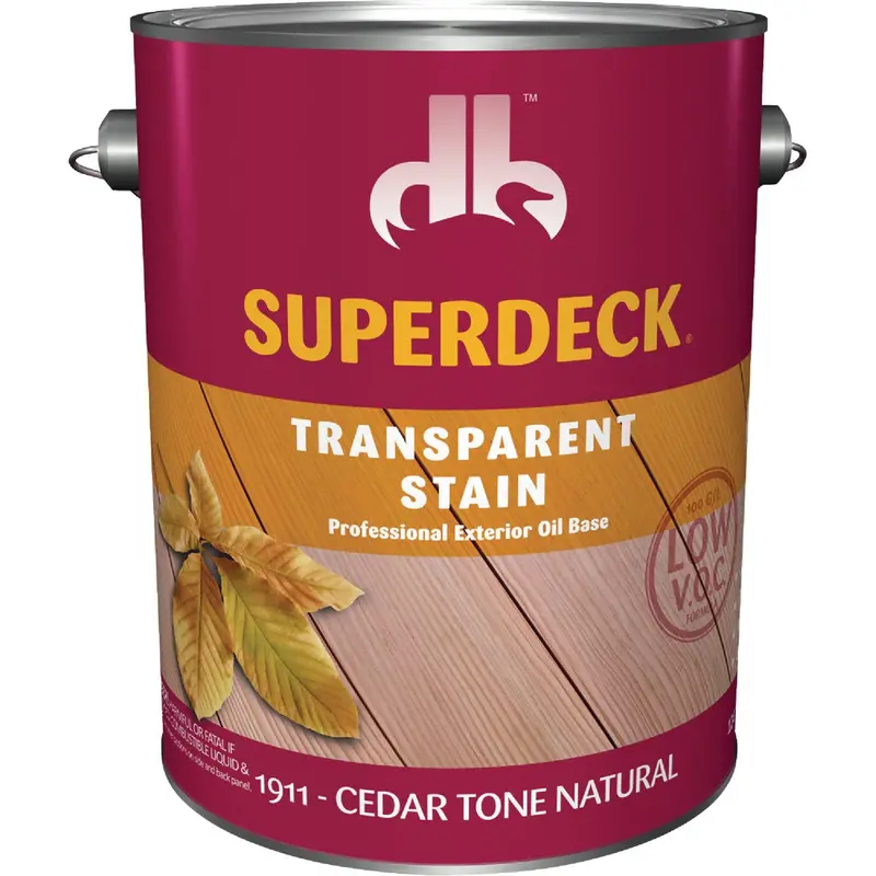 Duckback Superdeck Low-Voc Cedar-Tone Transparent Wood Stain – 1 Gallon 1