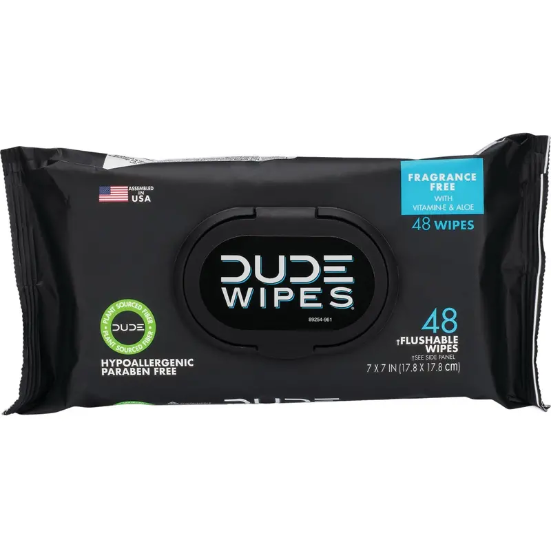 Dude Wipes Flushable Personal Cleansing Wipes – 48 Count 1