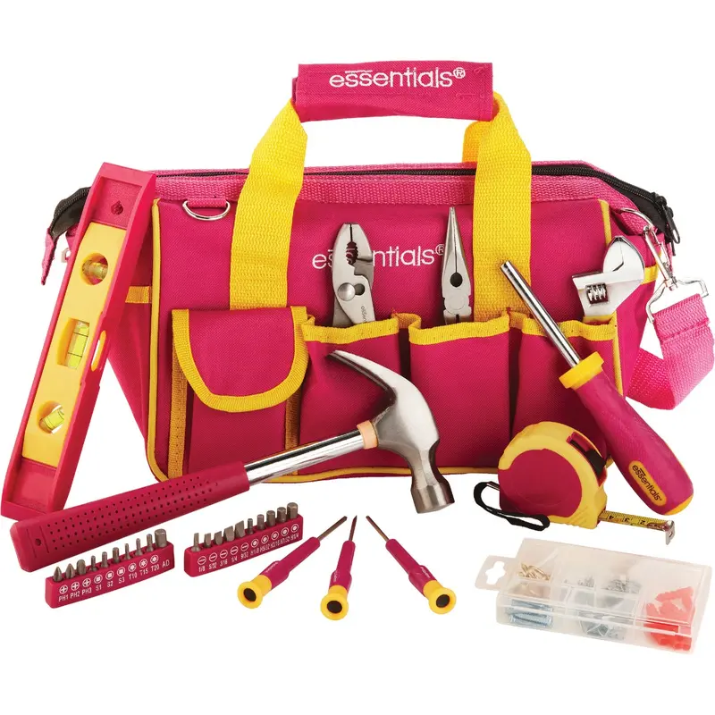 Essentials Homeowner’S Tool Set – 32-Piece With Pink Carry Bag 1