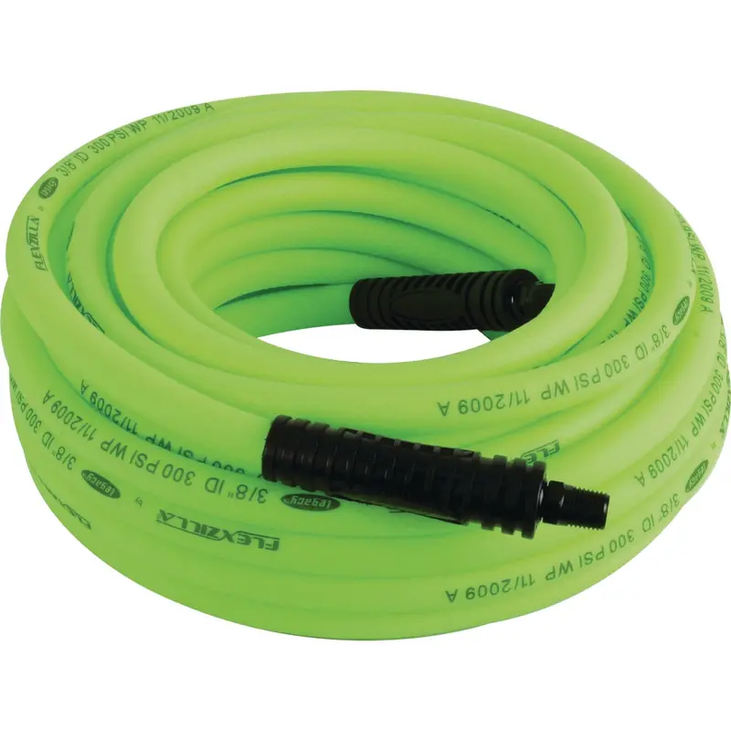 Flexzilla 100-Foot Polymer Air Hose – 3/8" Id With 1/4" Mnpt Fittings 1