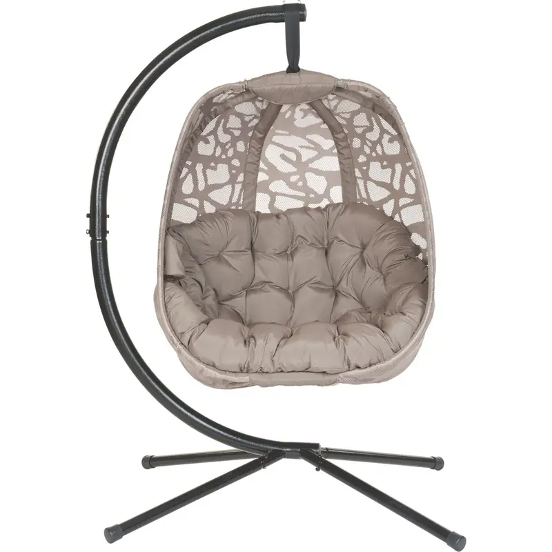 Flowerhouse Sand-Colored Hanging Swing Chair – Outdoor Patio Hammock Seat 1