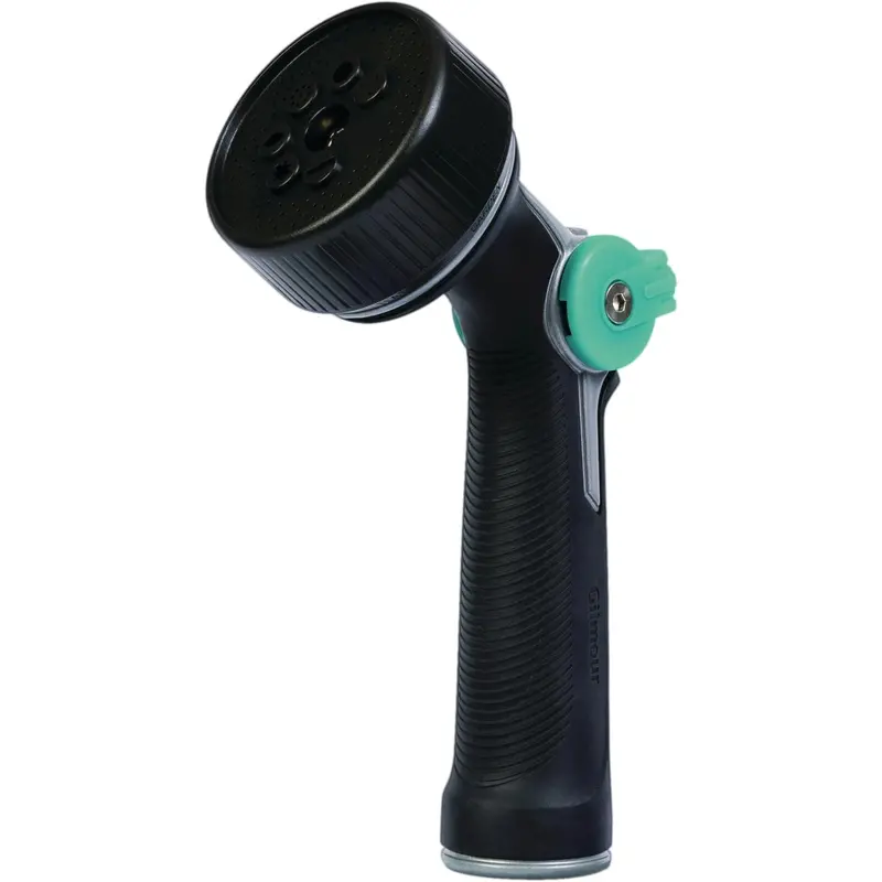 Gilmour 8-Setting Metal Thumb-Control Garden Nozzle In Black And Green 1