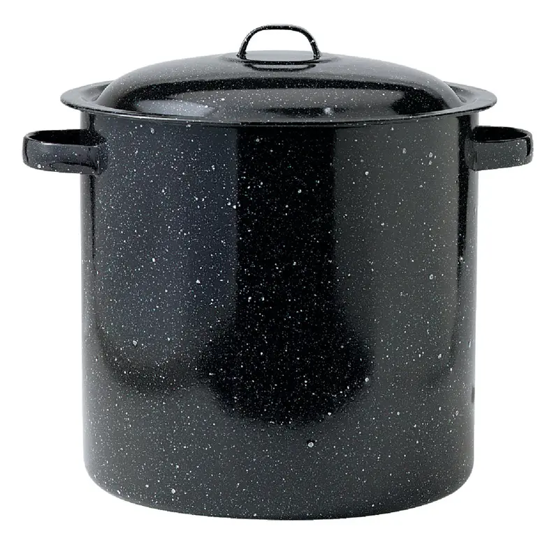 Graniteware Heavy-Duty Black Stockpot — 15.5-Quart Capacity 1
