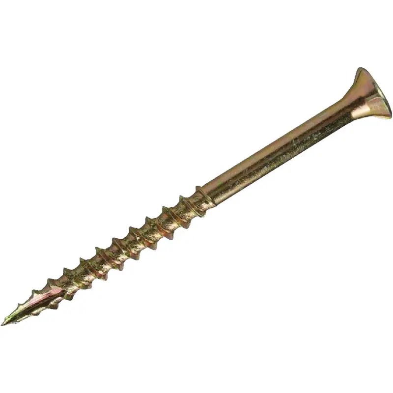 Grip-Rite Star Gold Wood Screws – #8 × 1-1/4", Flat Head, 2062 Count (10 Lb) 1