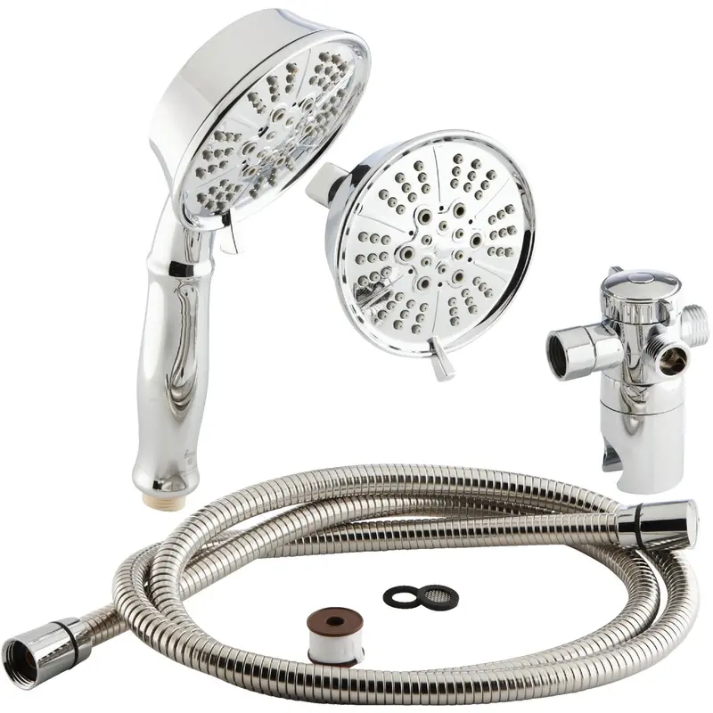 Home Impressions Chrome Handheld Showerhead Combo – 5 Spray Modes, 1.75 Gpm 1