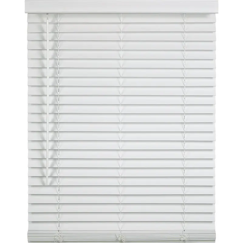 Home Impressions Cordless Faux Wood Blind – 35 In X 64 In X 2 In, White 1