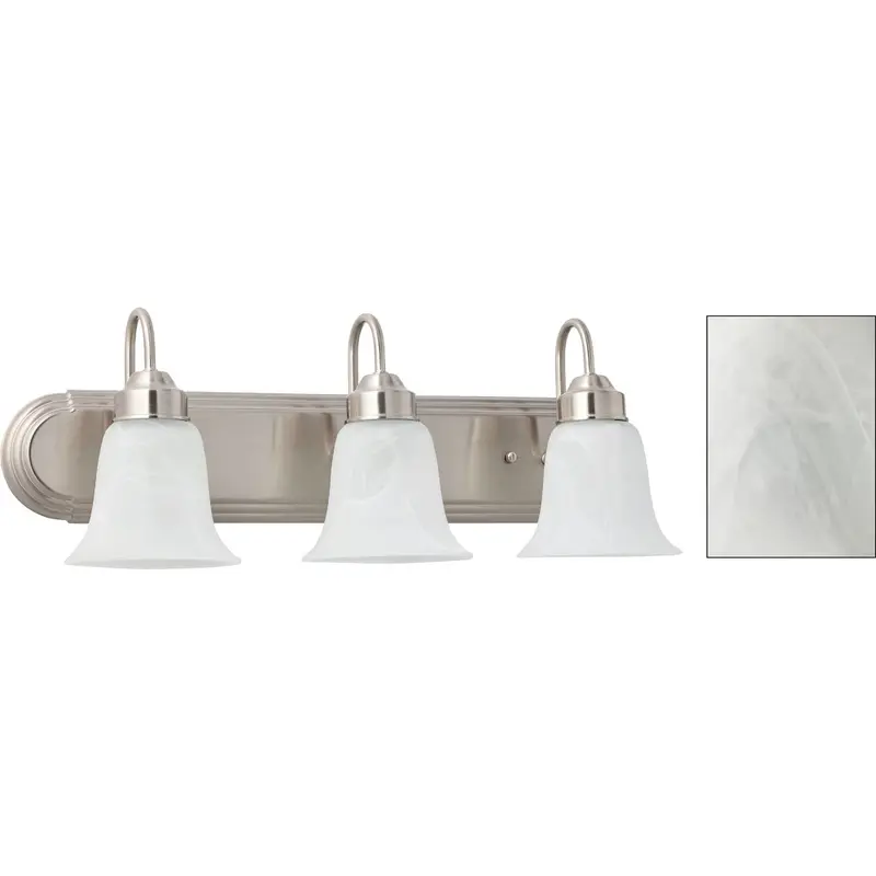 Home Impressions Julianna 3-Light Vanity Bar – Brushed Nickel Bathroom Fixture 1