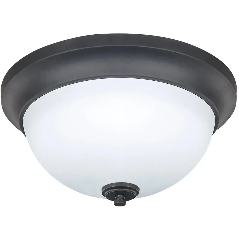 Home Impressions New Yorker Flush Mount Ceiling Light – 13", Oil-Rubbed Bronze, Incandescent 1