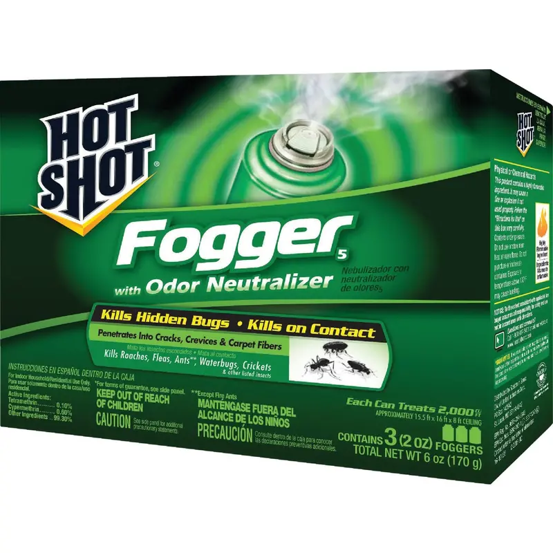 Hot Shot Indoor Insect Fogger – 2 Oz Can With Odor Neutralizer, 3-Pack Value Set 1