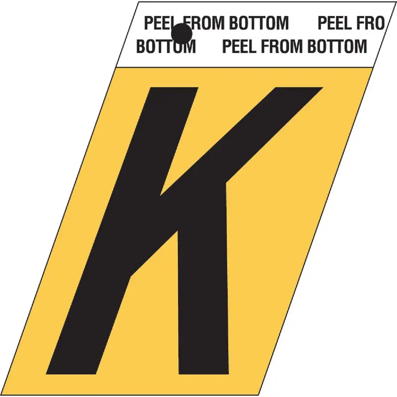 Hy-Ko Self-Adhesive Aluminum Letter ‘K’ – 1.5-Inch Height For Signage 1