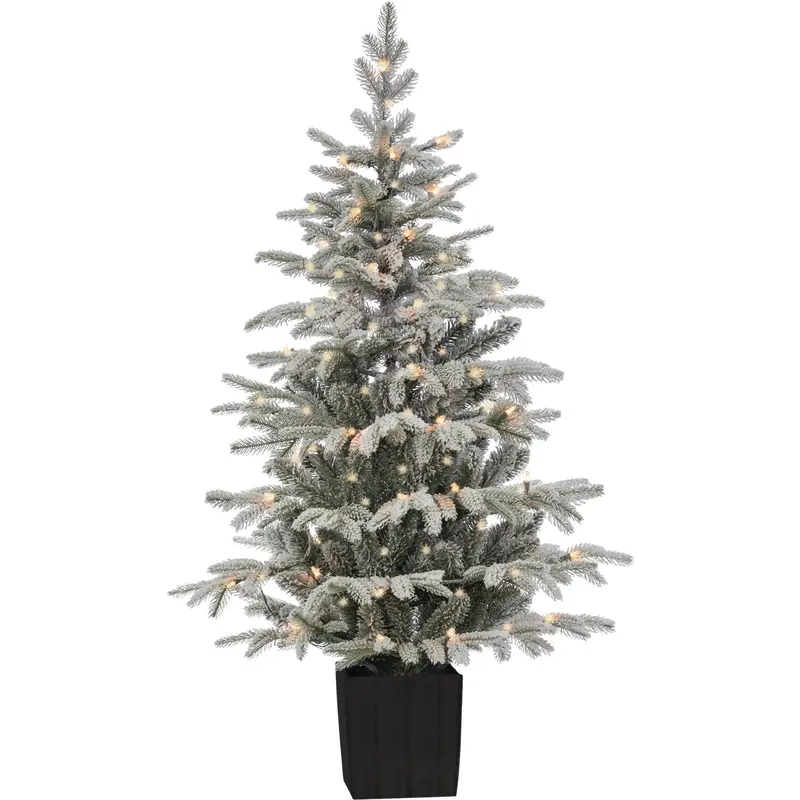 Iceland Fir Artificial Tabletop Tree – 4.5 Ft Tall, 70 Warm White Incandescent Lights 1