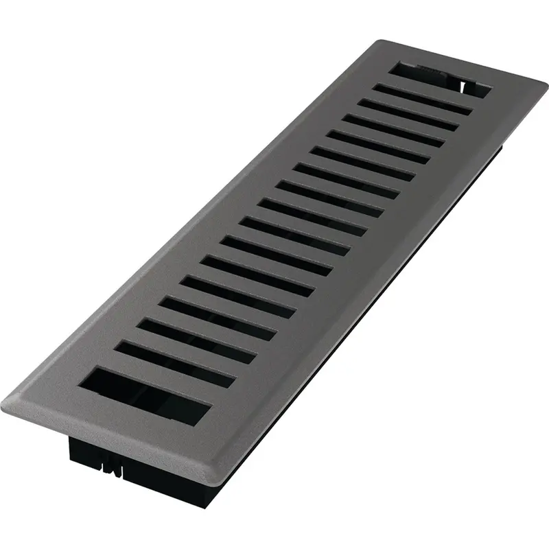 Imperial Montezuma Floor Register – Gray Granite Steel, 2-1/4-Inch X 12-Inch 1