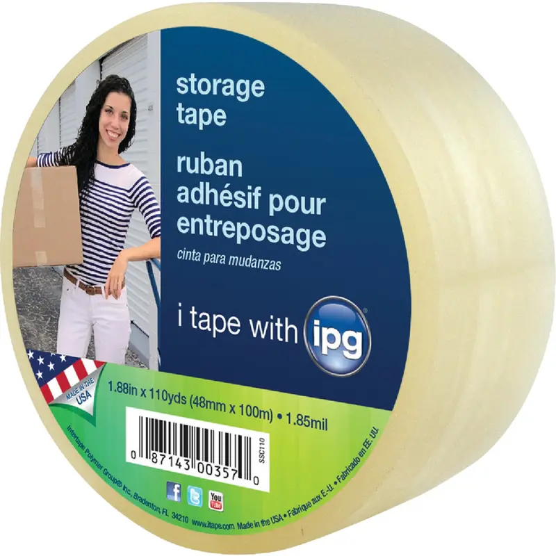 Ipg Clear Carton Sealing Tape – 2" X 55 Yards, High-Tack Film Roll 1