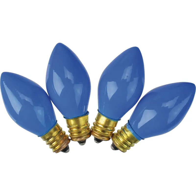 J Hofert C7 Blue Ceramic Replacement Bulbs – 125V, 4-Pack 1