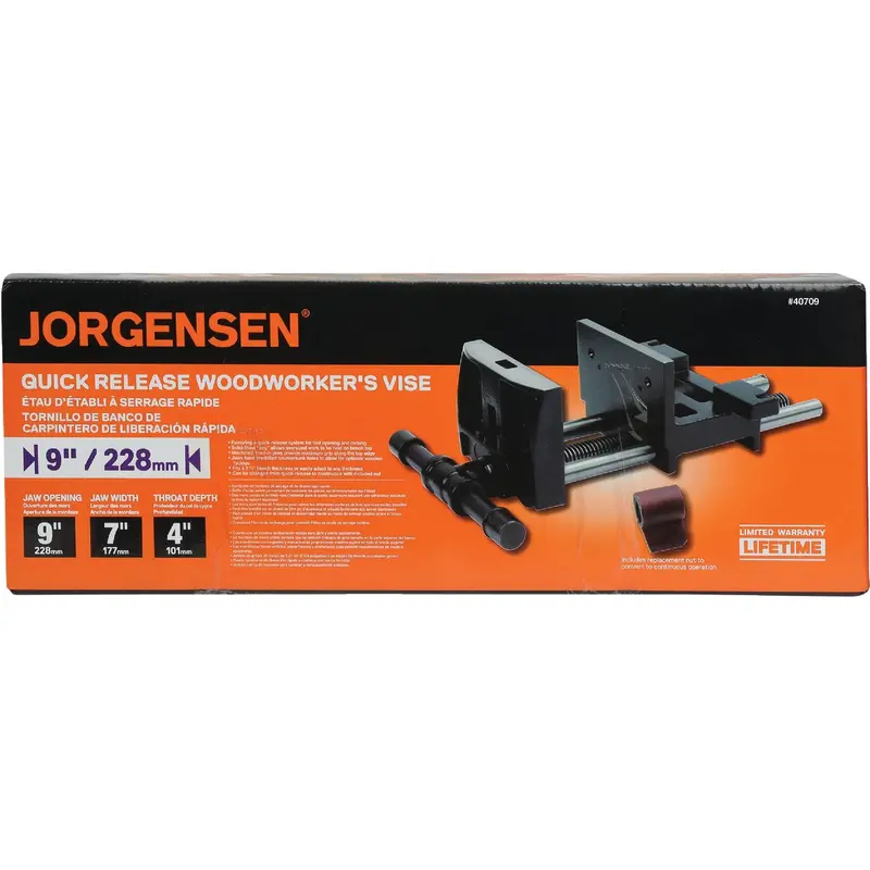 Jorgensen 7-Inch Quick-Release Woodworking Vise – Heavy-Duty Cast Iron Design 1