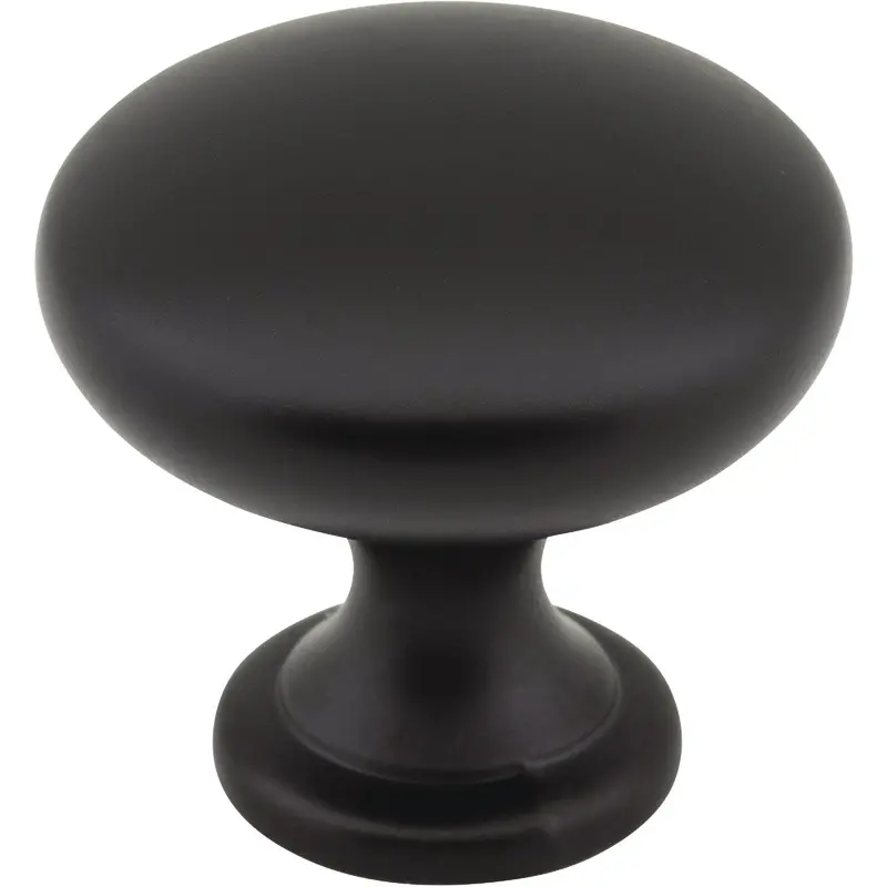 Kasaware Matte Black Cabinet Knobs – 1-3/16 In. Diameter Zinc Diecast (10-Pack) 1