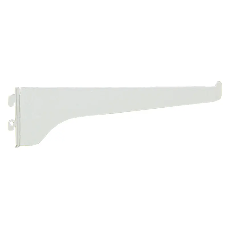 Knape & Vogt 180 Series Shelf Bracket – 8-Inch White Steel, Single-Slot Design 1