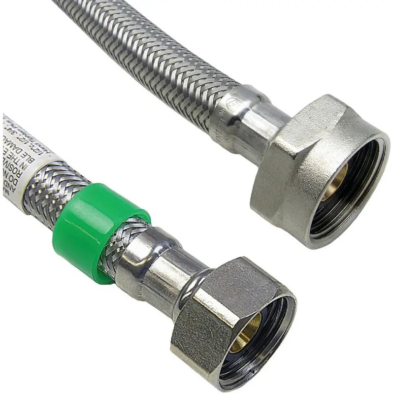 Lasco Braided Stainless Steel Toilet Supply Line – 1/2" Ips × 7/8" Bc, 12" Length 1