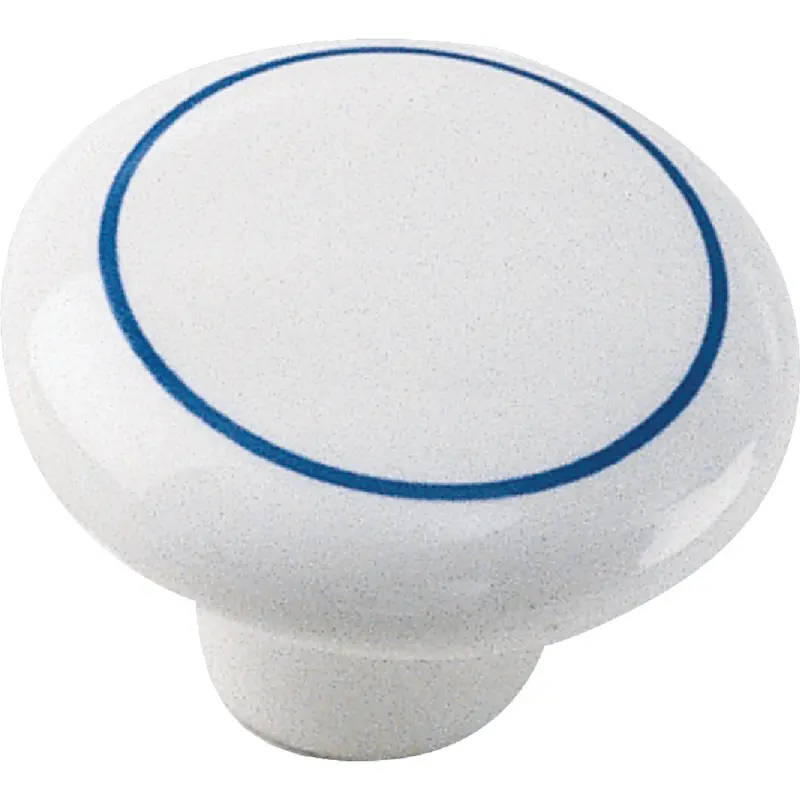 Laurey Blue Ring Porcelain Cabinet Knob – 1-1/2" Diameter Classic Hardware 1