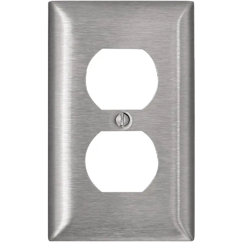 Leviton C-Series Stainless Steel 1-Gang Outlet Cover Plate 1