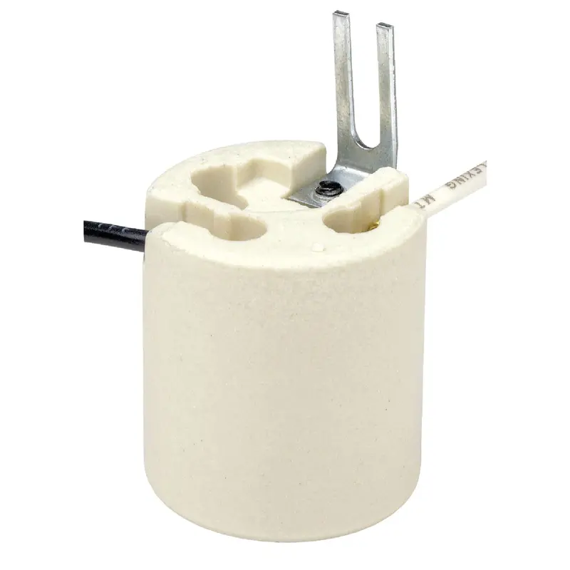Leviton Keyless Medium-Base Porcelain Lamp Socket – White, Ul-Listed Fixture Component 1