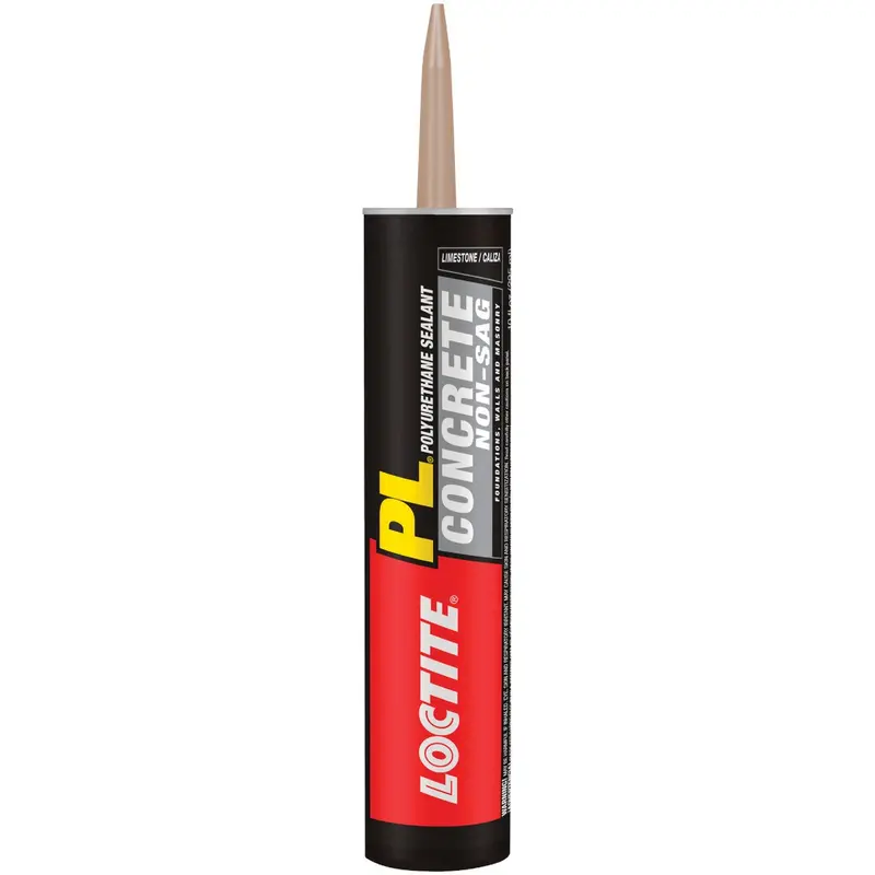 Loctite Pl Premium Self-Leveling Concrete Sealant – 10 Oz Limestone Gray, Crack-Filling Formula 1