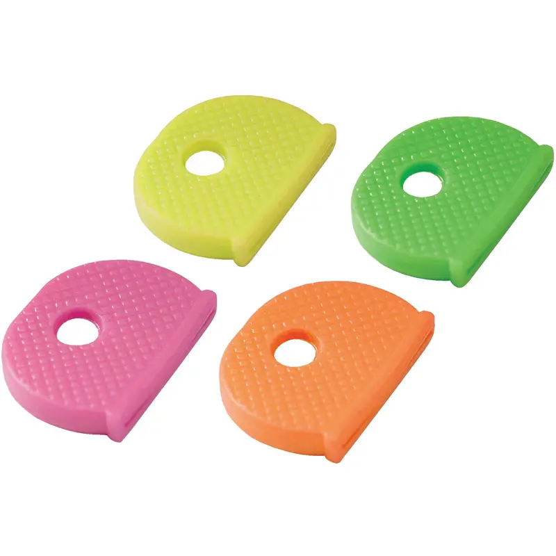 Lucky Line Neon Vinyl Key Caps – Assorted Colors, 4-Pack 1