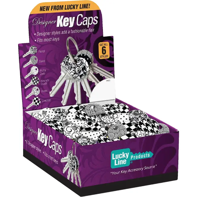 Lucky Line Vinyl Key Identifier Caps – Designer Style, 200-Pack 1