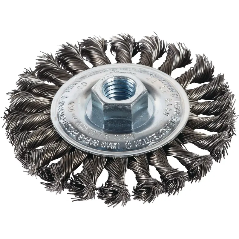 Milwaukee Angle Grinder Wire Wheel – 4 Inch, Full-Cable Knot, .020/.023 Inch 1