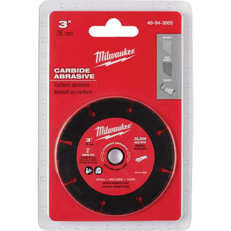 Milwaukee Carbide Abrasive Circular Saw Blade – 3-Inch Diameter For Cutting Masonry & Metal 1
