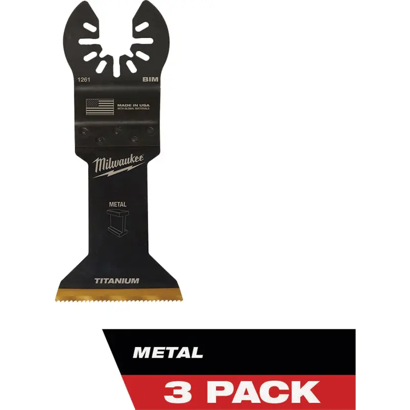 Milwaukee Open-Lok Oscillating Saw Blade – 1-3/4 In, Titanium-Enhanced Bi-Metal, 3-Pack 1