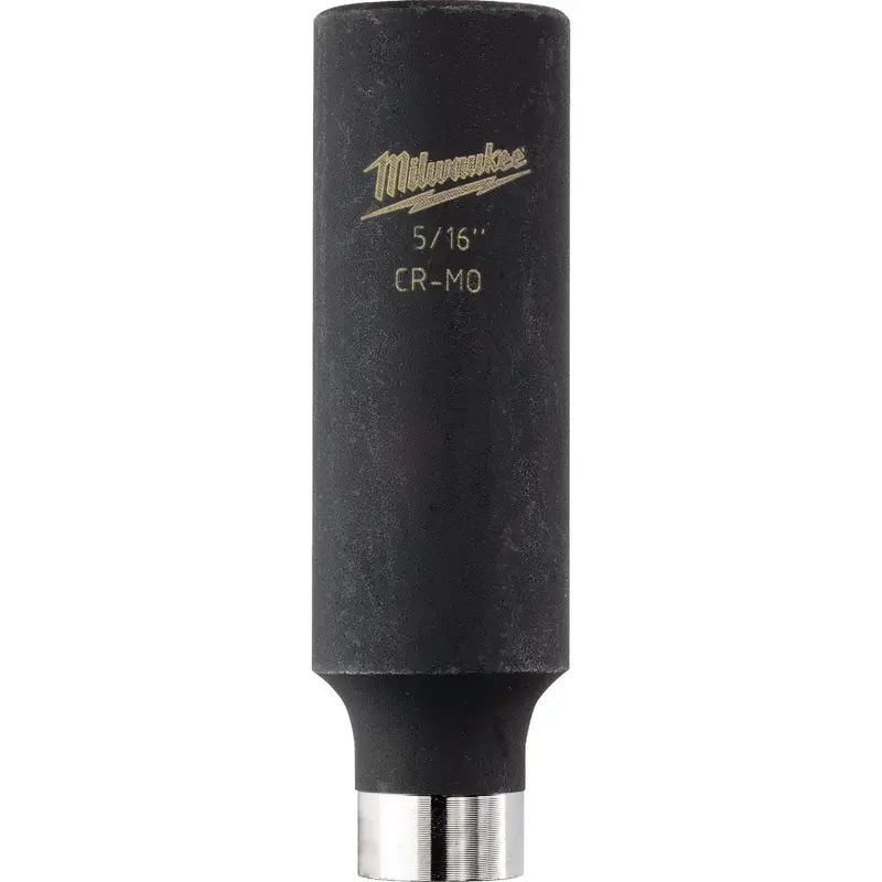 Milwaukee Shockwave Impact Socket – 3/8-Inch Drive, 5/16-Inch 6-Point Deep Well 1